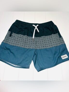 Rhythm Men’s Swim Trunk Board Shorts in Shades of Blue 34